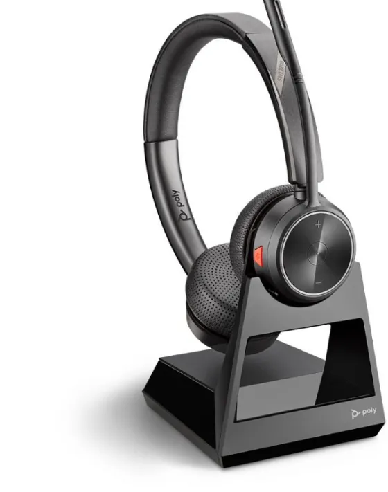 Poly Savi 7220 Office - Micro-casque stéréo sans fil (avec socle de chargement DECT)