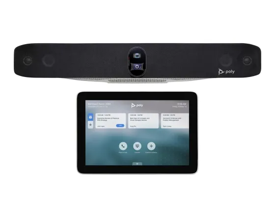 Poly Studio X70 Solution tout-en-un 4K pour vidéoconférences avec Poly TC8 - Système de vidéoconférence, 3840 x 2160 4K UHD, 20 MP, 30 fps