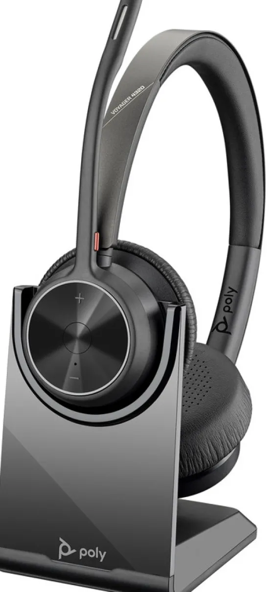 Poly Voyager 4320 UC Casque USB-C pour Microsoft Teams avec station de recharge incluse