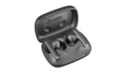 Poly Voyager Free 60 - Écouteurs USB-C certifié pour Microsoft Teams avec étui de chargement, noir