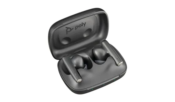 Poly Voyager Free 60 - Écouteurs USB-C certifié pour Microsoft Teams avec étui de chargement, noir