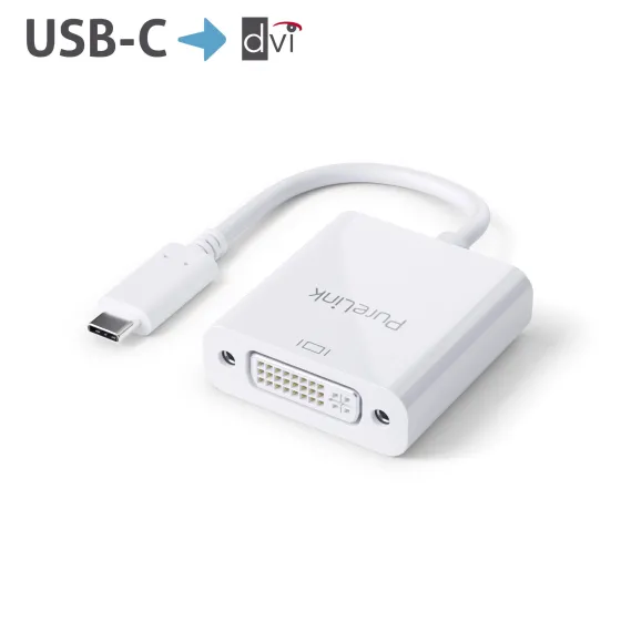 Purelink IS190 Adaptateur USB-C vers DVI 0,10m, blanc