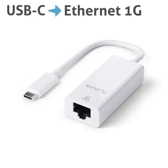 Purelink IS260 Adaptateur USB-C vers Ethernet 0,10m blanc