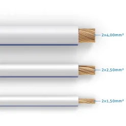 PureLink SE-SP021-050 Câble d'enceinte OFC 2x4,00mm² (0,10mm), 50 m, blanc