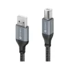 PureLink SPC-U010-010 Câble USB 2.0 – A/B – Aluminium, gris sidéral/noir, 1 m