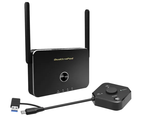QuattroPod EZcast Système de présentation USB sous Windows, iOS, macOS, Android, Chrome OS & Linux