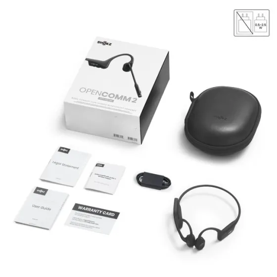 SHOKZ OpenComm2 - Mise à niveau 2025 - Casque | Oreille ouverte | sans Dongle