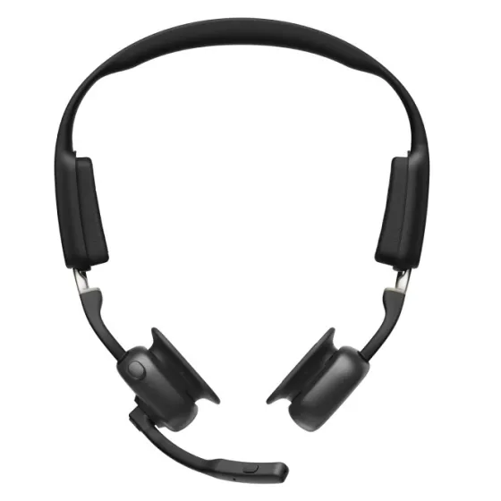 SHOKZ OpenMeet UC Casque Bluetooth à oreille ouverte double | certifié pour les plateformes UC | sans dongle