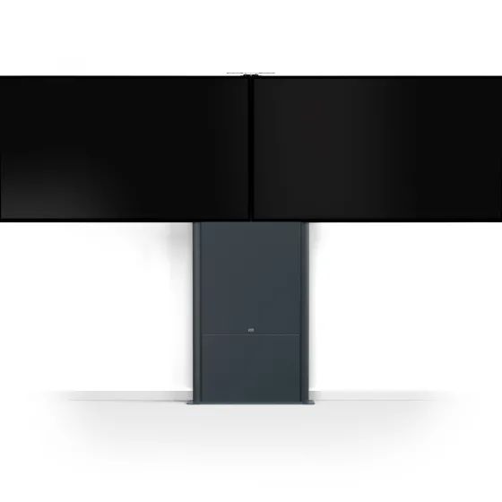SMS New Presence Wall/Floor VC - Support mural fixe au sol avec support pour caméra - max 2x75" | max.VESA 1000x600 | charge admissible 120kg | gris foncé