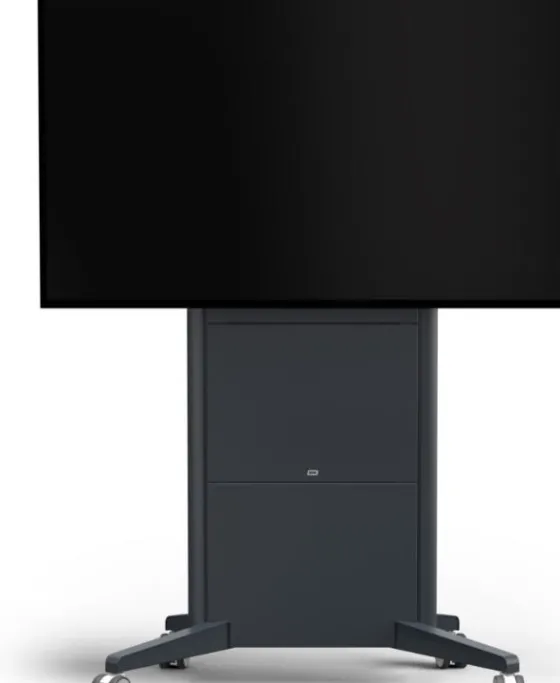 SMS Presence Mobile Flipster - Chariot à hauteur réglable par moteur avec fonction de rotation - mise à jour 2021 - jusqu'à 75" | max. VESA 400x400 | charge max. 150kg | gris foncé