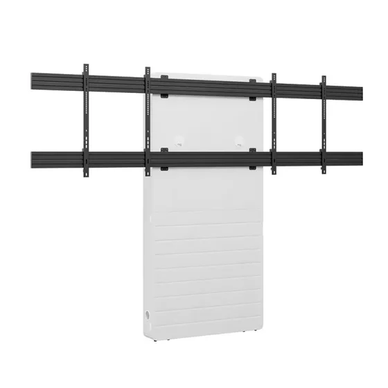 Support colonne fixe Hagor CON-Line® Big W Dual pour 2 écrans - 65"-75" (fixation murale/sol)