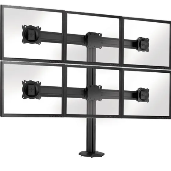 Support de bureau Chief KONTOUR K3 pour 3x2 écrans de 27"-30" - noir (inclinable)