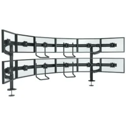 Support de bureau Chief KONTOUR K4G620B pour 6x2 écrans de 19"-24"- noir (réglable en profondeur et inclinable)