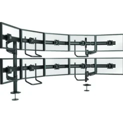 Support de bureau Chief KONTOUR K4G520B pour 5x2 écrans de 19"-24" - noir (réglable en profondeur et inclinable)