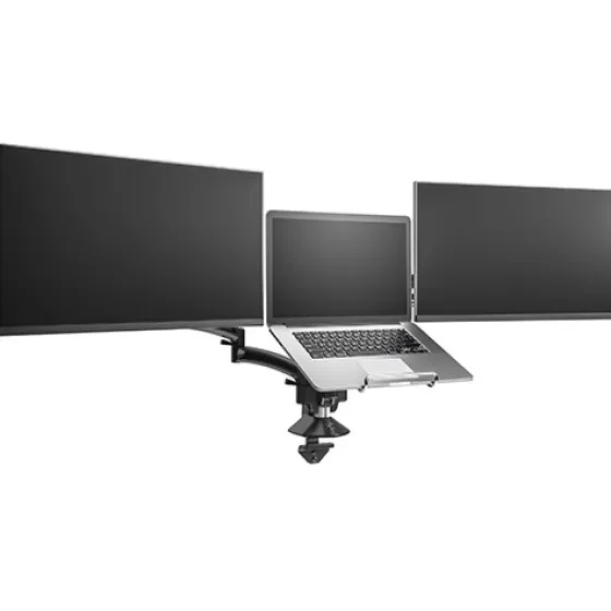 Support de bureau Chief Kontour K1C Triple 3x1 à colonne vissable, noir