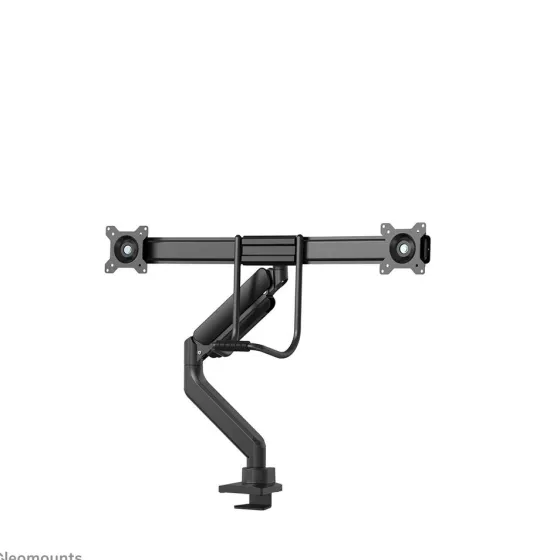 Support de bureau Neomounts DS75-450BL2 pour 2 écrans de 17-32" - noir (inclinable, rotatif, pivotant et réglable en hauteur & profondeur)