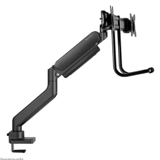 Support de bureau Neomounts DS75-450BL2 pour 2 écrans de 17-32" - noir (inclinable, rotatif, pivotant et réglable en hauteur & profondeur)