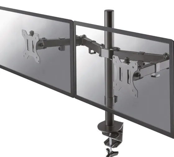 Support de bureau Neomounts FPMA-D550DBLACK pour 2 écrans jusqu'à 32" - noir (inclinable, rotatif et pivotant)