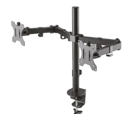 Support de bureau Neomounts FPMA-D550DBLACK pour 2 écrans jusqu'à 32" - noir (inclinable, rotatif et pivotant)