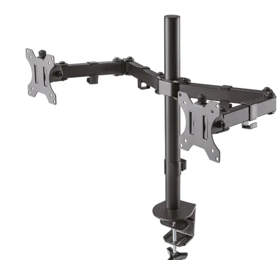 Support de bureau Neomounts FPMA-D550DBLACK pour 2 écrans jusqu'à 32" - noir (inclinable, rotatif et pivotant)