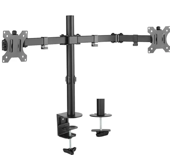 Support de bureau Neomounts FPMA-D550DBLACK pour 2 écrans jusqu'à 32" - noir (inclinable, rotatif et pivotant)