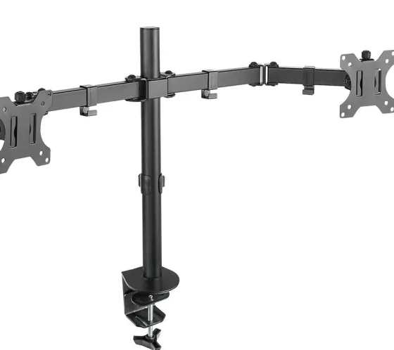 Support de bureau Neomounts FPMA-D550DBLACK pour 2 écrans jusqu'à 32" - noir (inclinable, rotatif et pivotant)