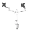 Support de bureau Neomounts DS60-425WH2 pour 2 écrans 27" - blanc (inclinable, rotatif et pivotant)