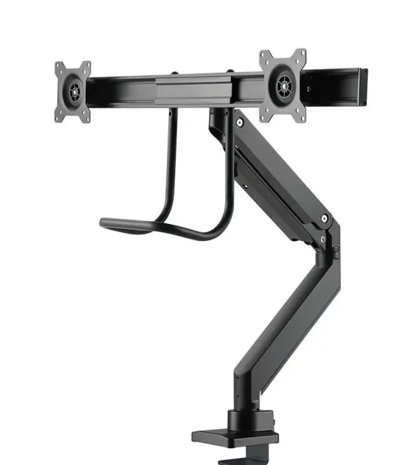 Support de bureau Neomounts NM-D775DXBLACK pour deux écrans jusqu'à 32" | 8 kg (par écran)