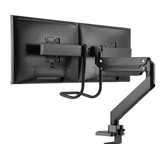 Support de bureau Neomounts NM-D775DXBLACK pour deux écrans jusqu'à 32" | 8 kg (par écran)