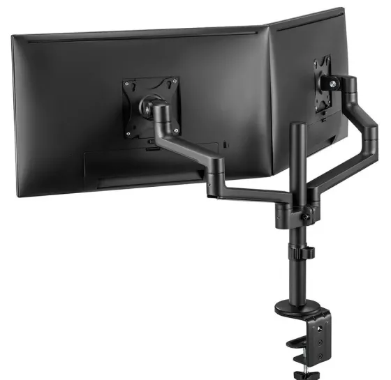 Support de bureau Neomounts DS60-425BL2 pour 2 écrans de 27" - noir (inclinable, rotatif et pivotant)