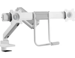 Support de bureau Neomounts DS75-450WH2 pour deux écrans de 17"-32" - blanc