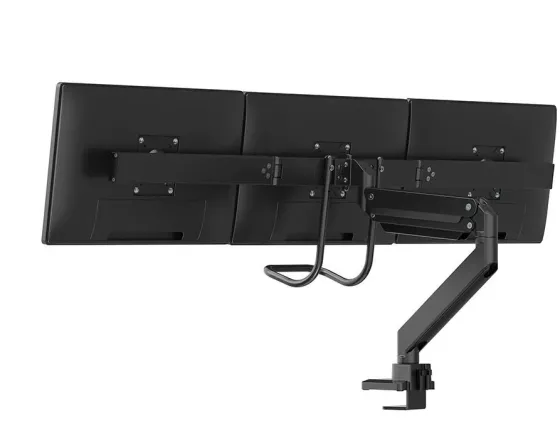 Support de bureau Neomounts NM-D775DX3BLACK pour trois écrans plats jusqu'à 27" | 6 kg (par écran)