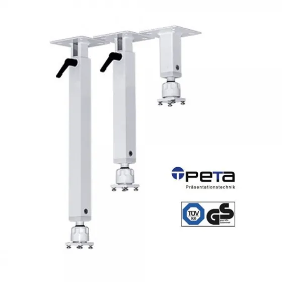 Support de plafond PeTa NG avec levier de serrage, longueur variable 30-50 cm