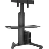 Support mobile Chief LPAUB Large Fusion réglable en hauteur manuellement - 40"-80", noir