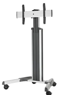 Support mobile Chief LPAUS Large Fusion réglable en hauteur manuellement - 40"-80", argent