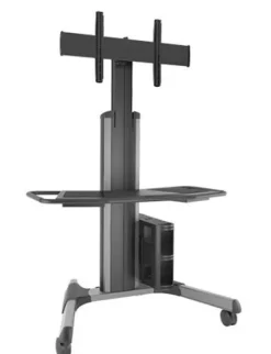 Support mobile Chief LPAUS Large Fusion réglable en hauteur manuellement - 40"-80", argent