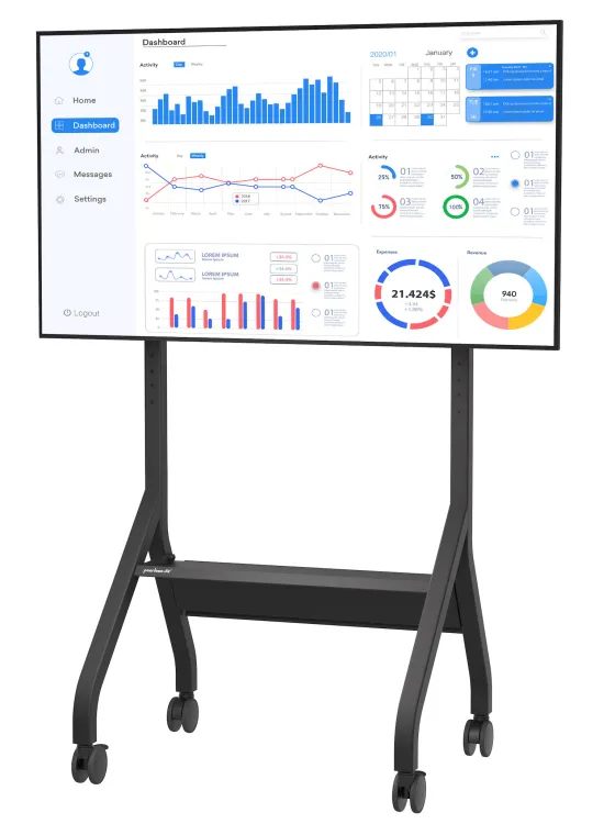 Support mobile Peerless-AV SR898-EUK - jusqu'à 110", noir (avec cache arrière)