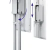 Support mobile PeTa Flip Lift réglable en hauteur manuellement, pour le Samsung Flip WM55H/R + WM65R, blanc