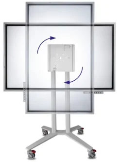 Support mobile PeTa Flip Stand pour Samsung Flip WM55H/R + WM65R et écrans - 55"-65", blanc (inclinable 10° et pivotant 90°)