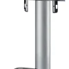 Support mobile TV VCM "Bilano" argent, verre noir, roulettes incluses