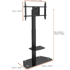 Support mobile/fixe celexon PRO Adjust-3270MP réglable en hauteur manuellement - 32’’-70’’ (Portrait / inclinable de 15°)