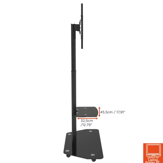 Support mobile/fixe celexon PRO Adjust-3270MP réglable en hauteur manuellement - 32’’-70’’ (Portrait / inclinable de 15°)