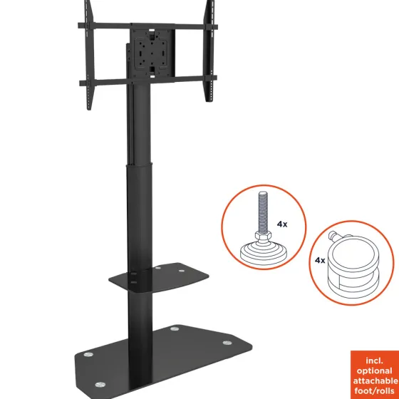 Support mobile/fixe celexon PRO Adjust-3270MP réglable en hauteur manuellement - 32’’-70’’ (Portrait / inclinable de 15°)