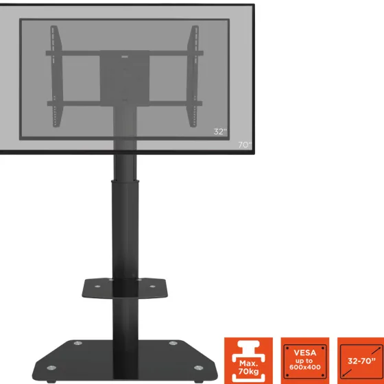 Support mobile/fixe celexon PRO Adjust-3270MP réglable en hauteur manuellement - 32’’-70’’ (Portrait / inclinable de 15°)