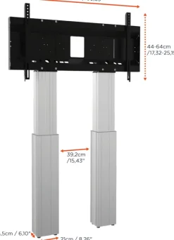 Support mural celexon Expert Adjust-70120WS réglable en hauteur électriquement - 70