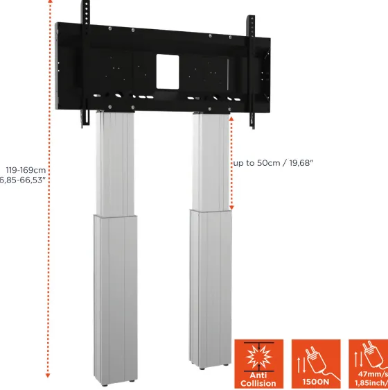 Support mural celexon Expert Adjust-70120WS réglable en hauteur électriquement - 70"-120"