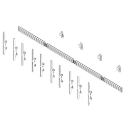 Support mural Hagor comPROnents® Menuboard pour 5 Displays - 46