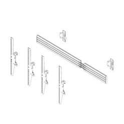 Support mural Hagor comPROnents® Menuboard pour 2 Displays - 46