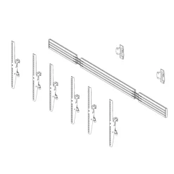 Support mural Hagor comPROnents® Menuboard pour 3 Displays - 46
