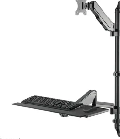 Support mural Neomounts WL90-325BL1 pour écran de 32" (assis-debout entièrement mobile)